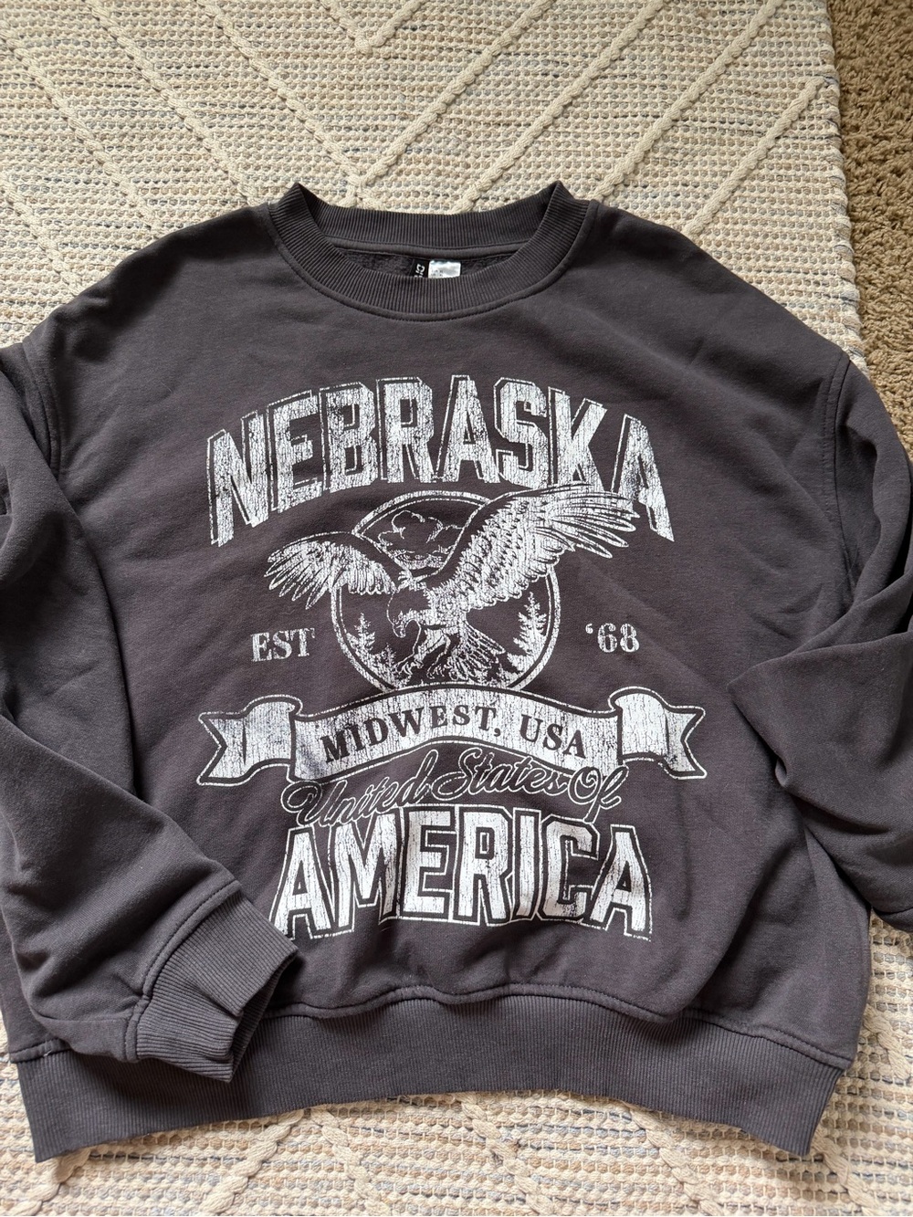 Nebraska Graphic Crewneck Sweatshirt - Charcoal